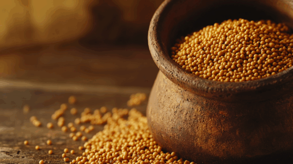 u8628881879 photorealistic close up of mustard seeds spilling 315e44bf 39bd 4408 9174 8be436903018 3